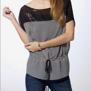 Cache Xs sequined top